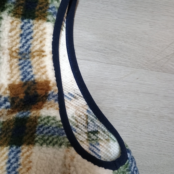 Marissa Olivia New York Sherpa plaid zip up vest size L - Picture 6 of 8